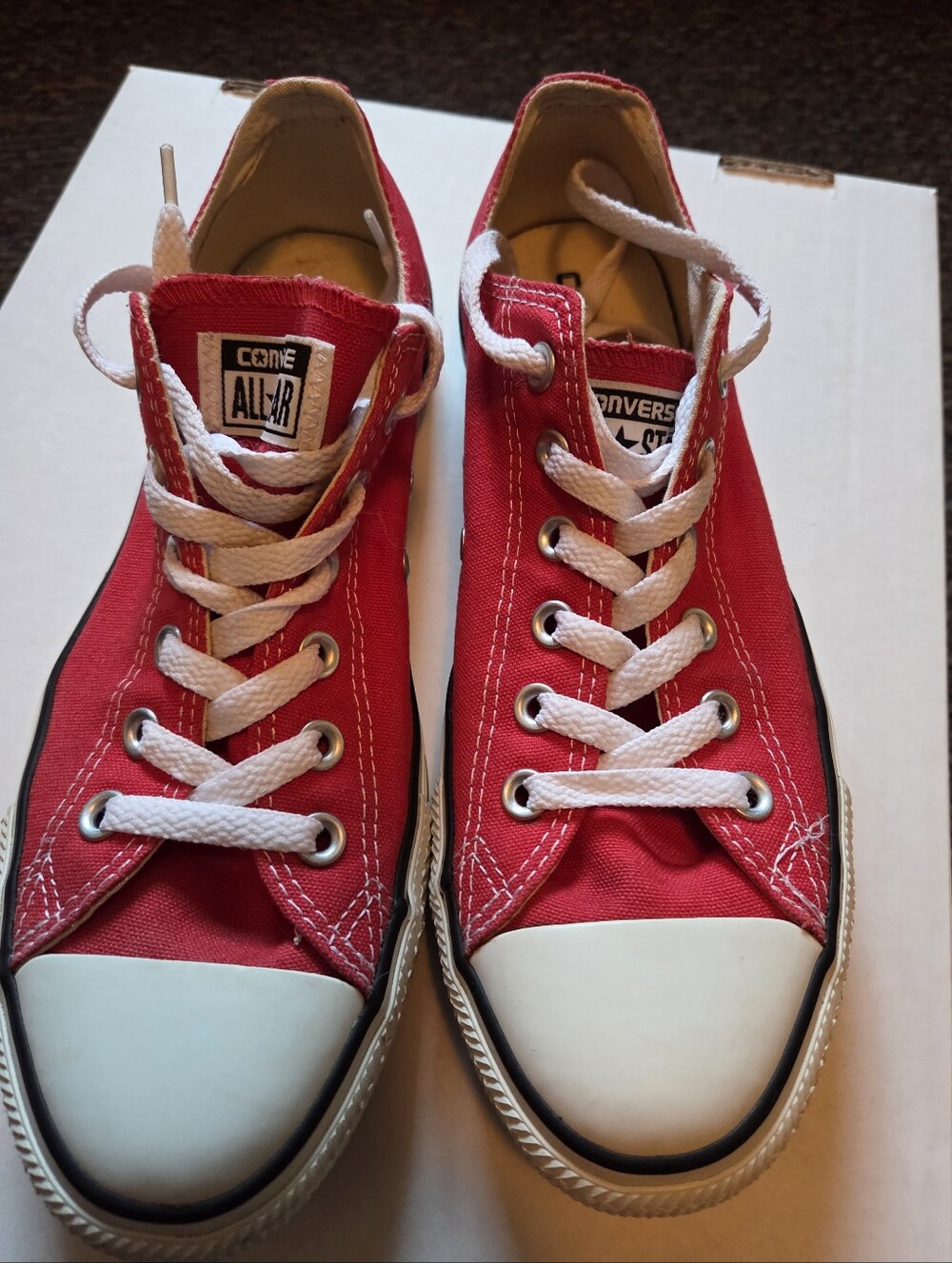 Converse Chuck Taylor All Star Bright Red Sneakers M8 W10 Shoes